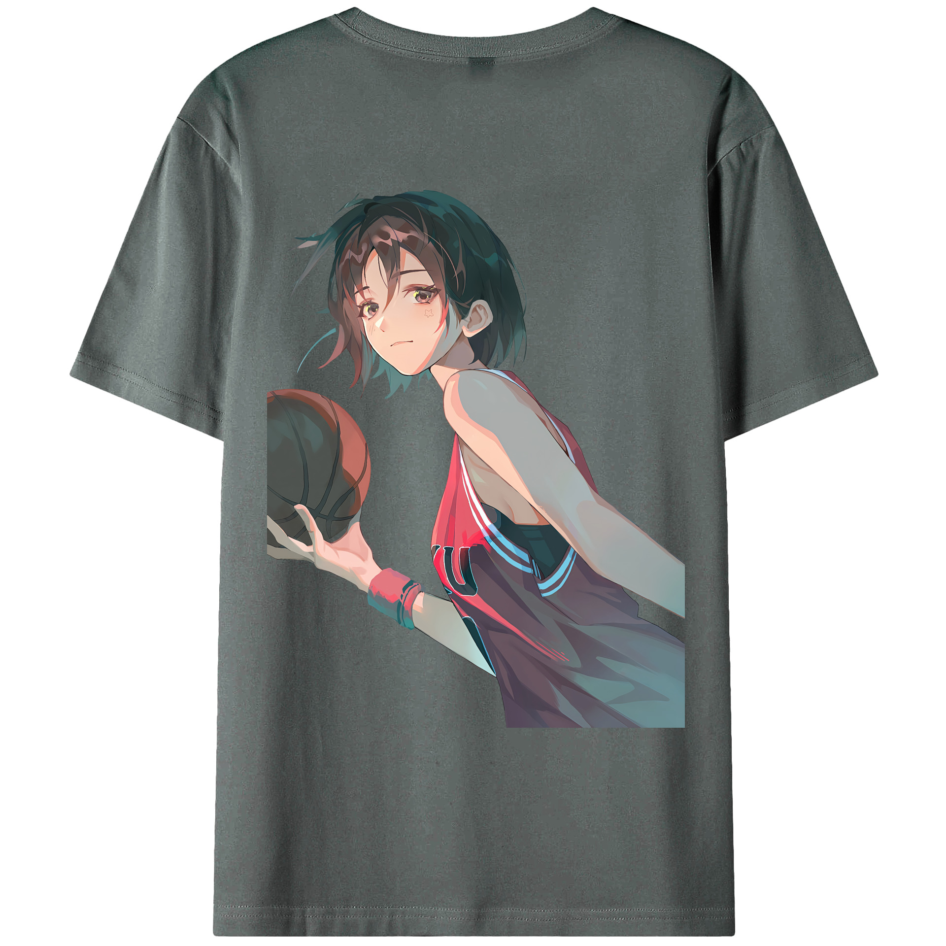 （画像用） SLAM DUNK／スラムダンク 綿100％ メンズ半袖Tシャツ（バックプリント） 通気性